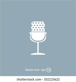 microphone web icon, flat design