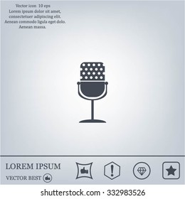 microphone web icon, flat design