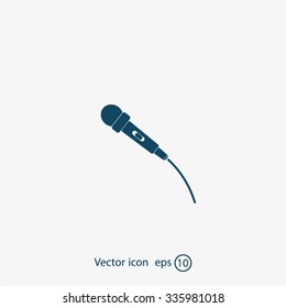 microphone web icon, flat design