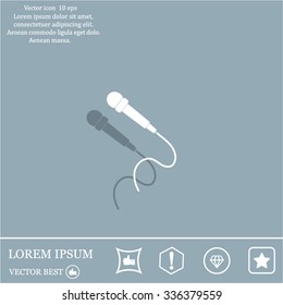 microphone web icon, flat design