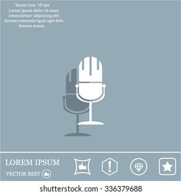 microphone web icon, flat design