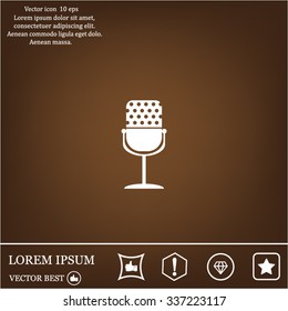 microphone web icon, flat design