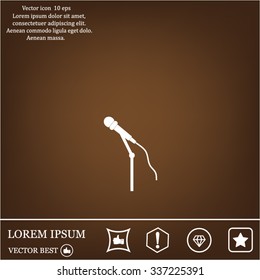 microphone web icon, flat design