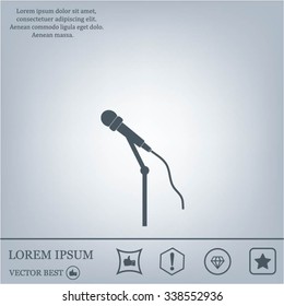 microphone web icon, flat design