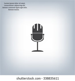 microphone web icon, flat design