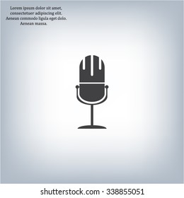 microphone web icon, flat design