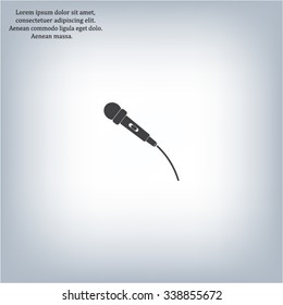 microphone web icon, flat design