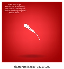 microphone web icon, flat design
