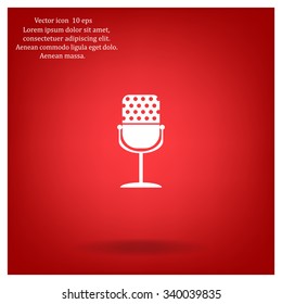 microphone web icon, flat design