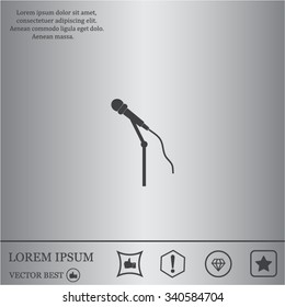 microphone web icon, flat design