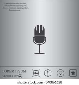 microphone web icon, flat design