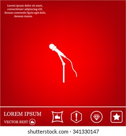 microphone web icon, flat design
