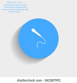 microphone web icon, flat design