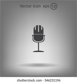 microphone web icon, flat design