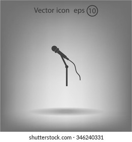 microphone web icon, flat design