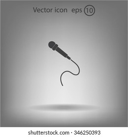 microphone web icon, flat design
