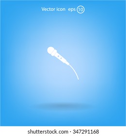microphone web icon, flat design