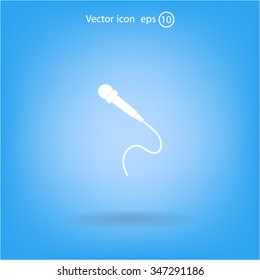 microphone web icon, flat design