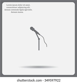 microphone web icon, flat design