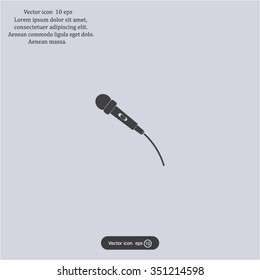 microphone web icon, flat design
