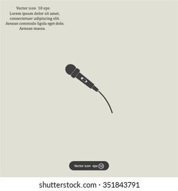 microphone web icon, flat design