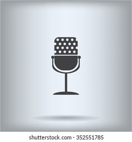 microphone web icon, flat design