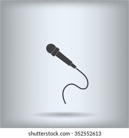 microphone web icon, flat design