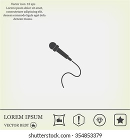 microphone web icon, flat design