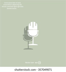 microphone web icon, flat design