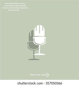 microphone web icon, flat design