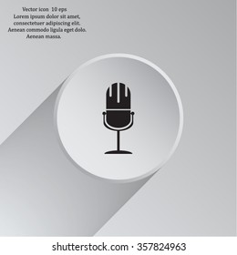 microphone web icon, flat design