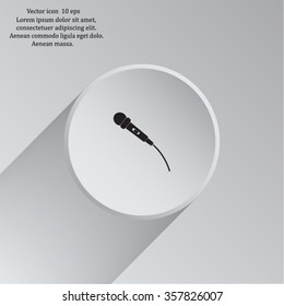 microphone web icon, flat design