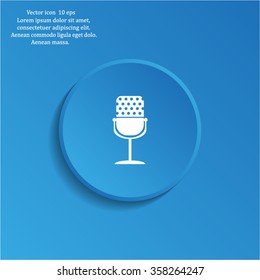microphone web icon, flat design