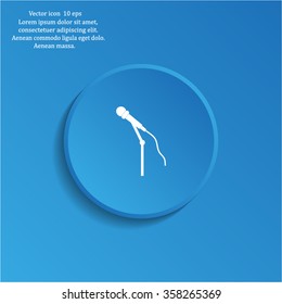 microphone web icon, flat design