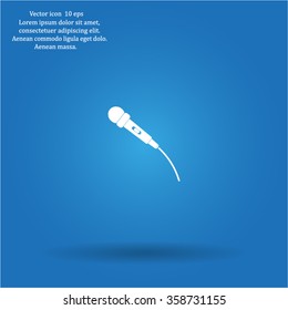 microphone web icon, flat design