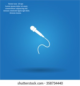 microphone web icon, flat design