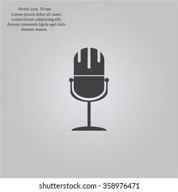 microphone web icon, flat design
