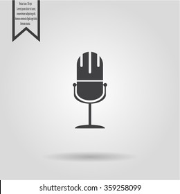 microphone web icon, flat design