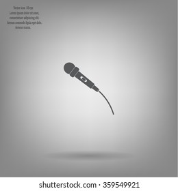 microphone web icon, flat design