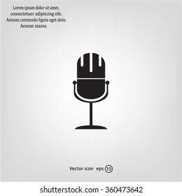 microphone web icon, flat design
