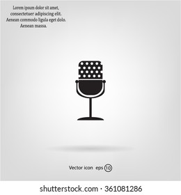 microphone web icon, flat design
