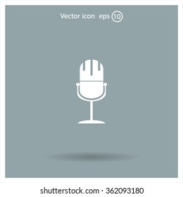 microphone web icon, flat design