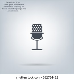 microphone web icon, flat design