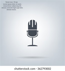 microphone web icon, flat design