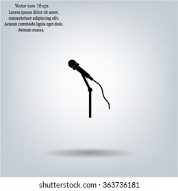 microphone web icon, flat design