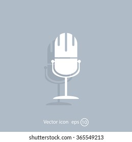 microphone web icon, flat design