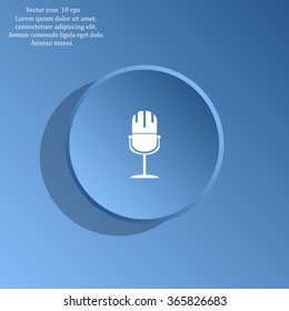 microphone web icon, flat design