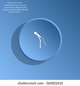microphone web icon, flat design