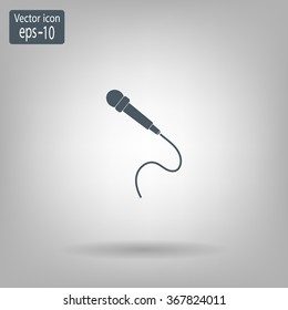 microphone web icon, flat design