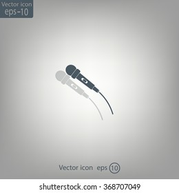 microphone web icon, flat design